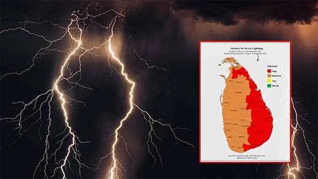Amber alert issued for severe lightning in several areas