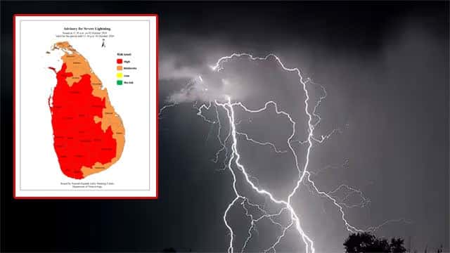 Advisory issued for severe lightning