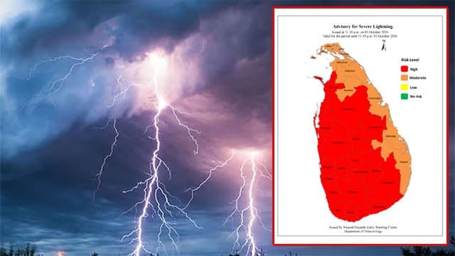 Advisory issued for severe lightning
