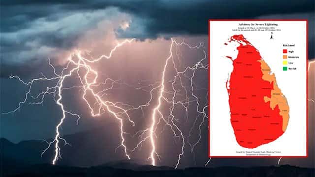 Advisory issued for severe lightning