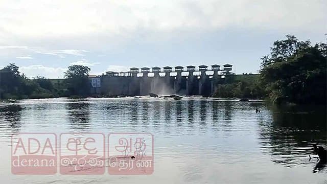 Two spill gates of Deduru Oya reservoir opened amid heavy rainfall