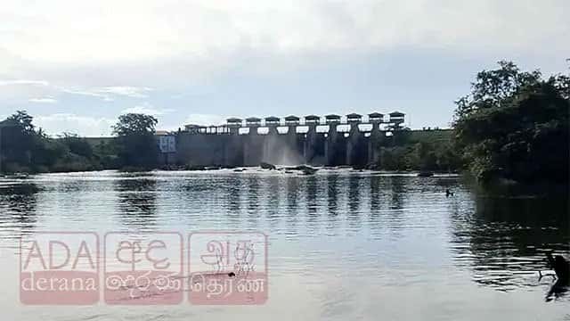 Two spill gates of Deduru Oya Reservoir opened amid heavy rainfall