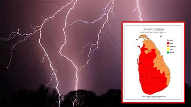 Advisory issued for severe lightning