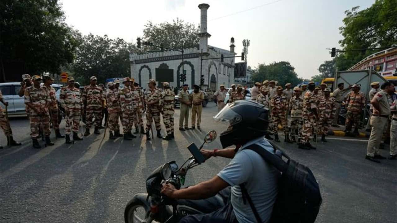 India steps up security ahead of a major protest in New Delhi over voter lists