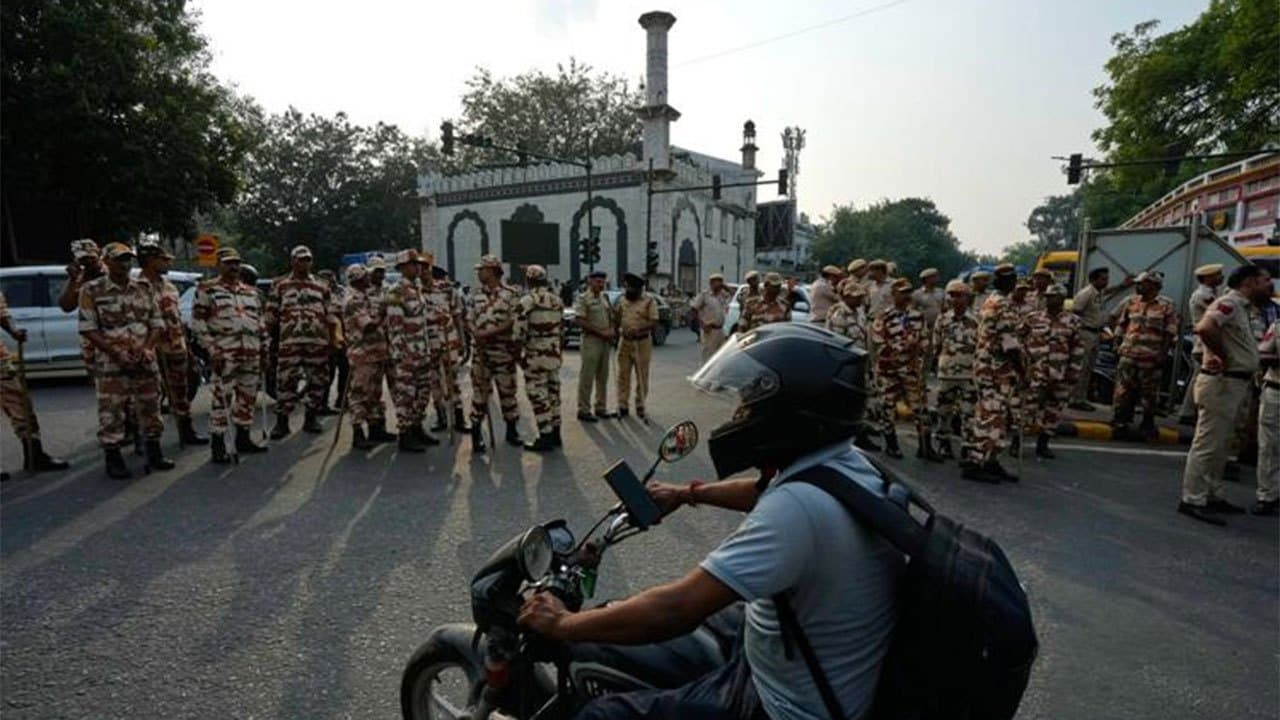 India steps up security ahead of a major protest in New Delhi over voter lists
