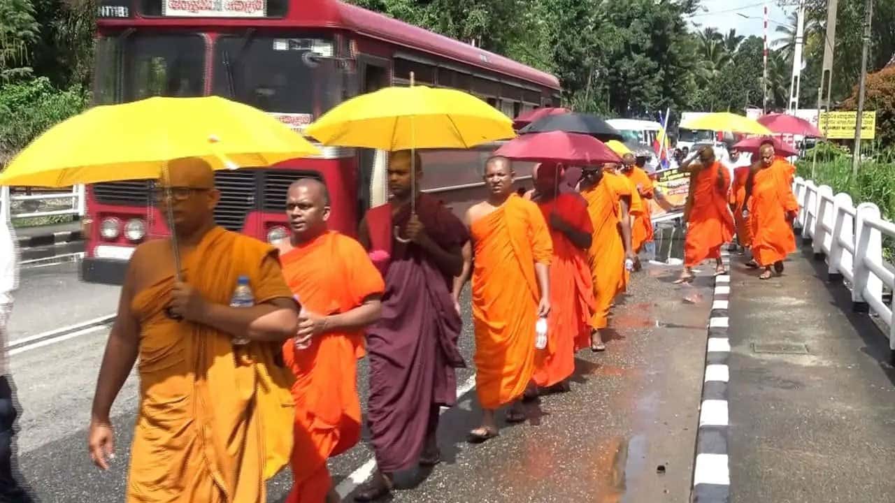 Foot march calling for Gnanasara Thero’s release completes first day