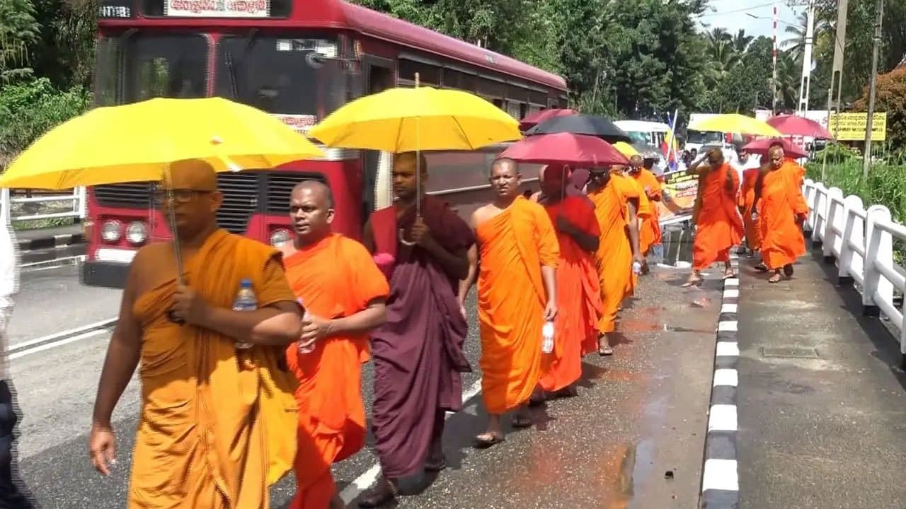Foot march calling for Gnanasara Thero’s release completes first day