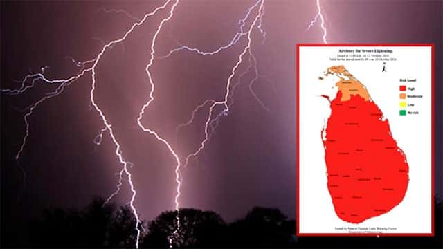 Advisory issued for severe lightning
