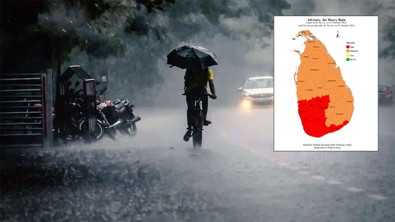Advisory issued for heavy rain