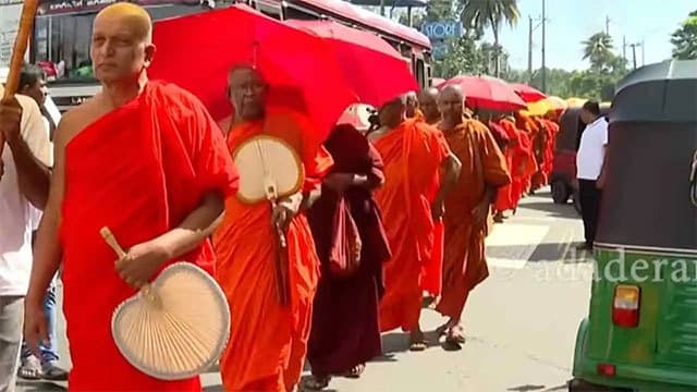 Foot march calling for Gnanasara Thero’s release continues for fourth day
