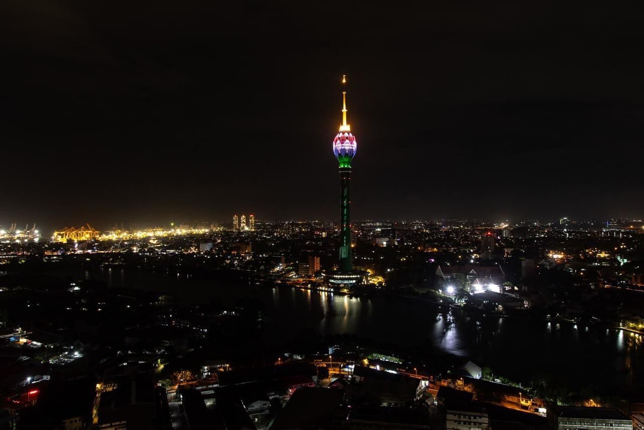 Lotus Tower lights up for America's 250th Anniversary…