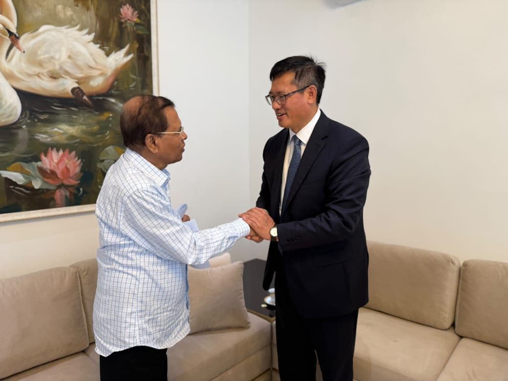 New Chinese envoy meets ex-President Maithripala...