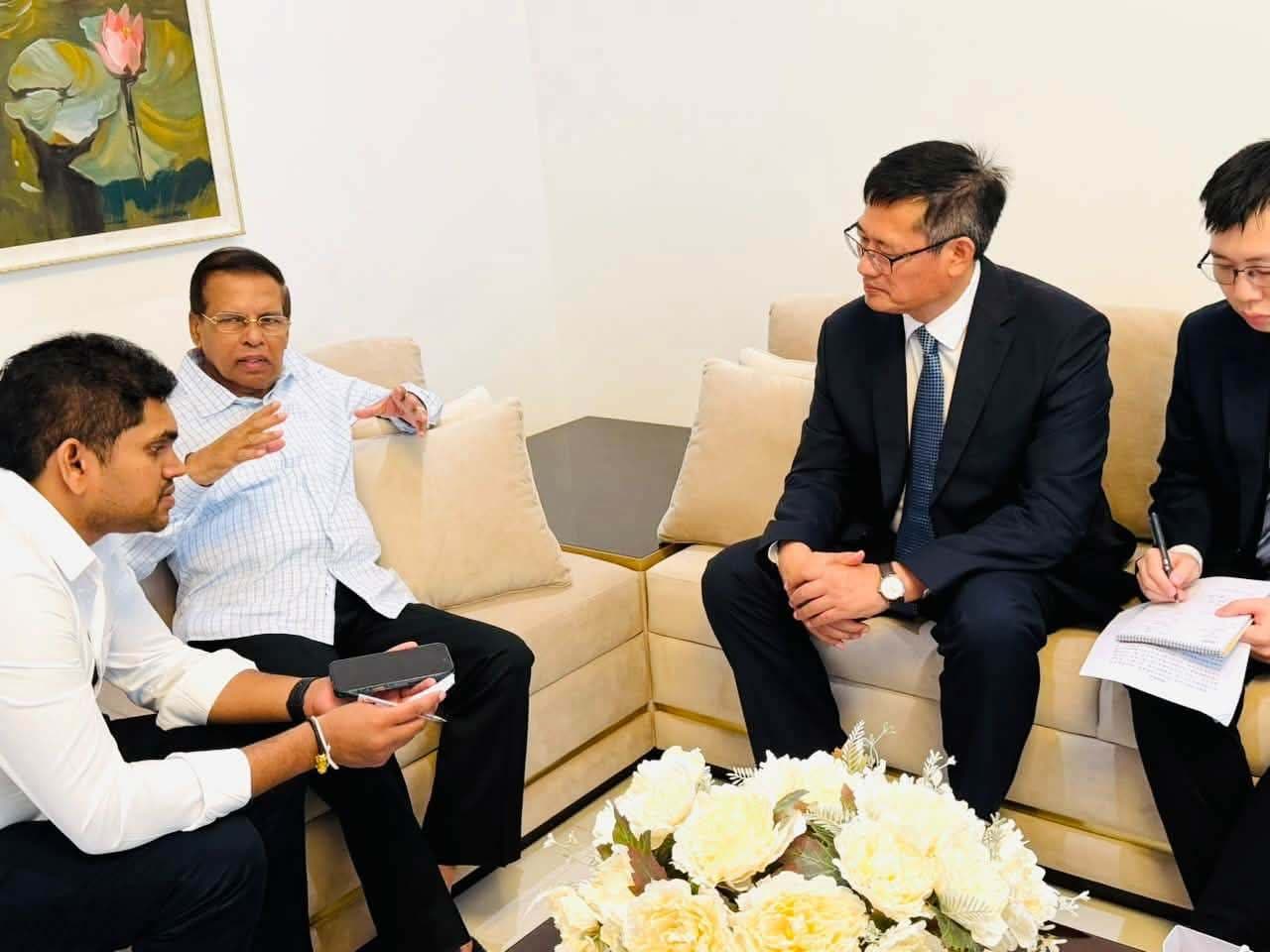 New Chinese envoy meets ex-President Maithripala...