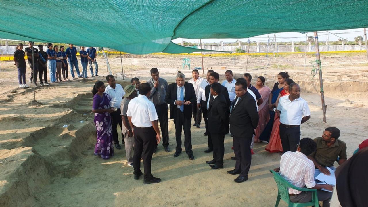 Justice Minister inspects Chemmani mass grave...