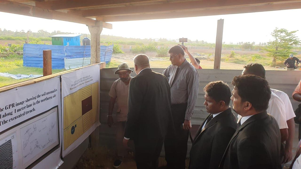 Justice Minister inspects Chemmani mass grave...