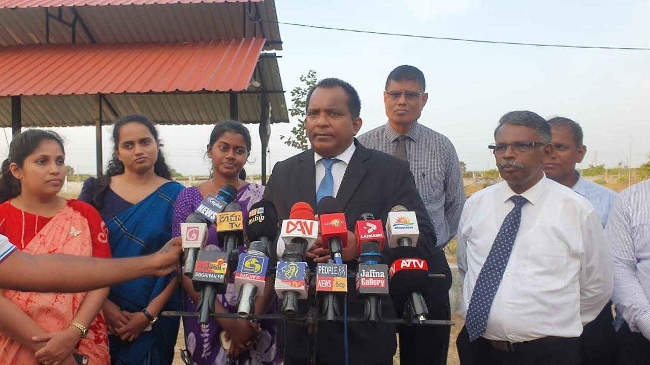Justice Minister inspects Chemmani mass grave...