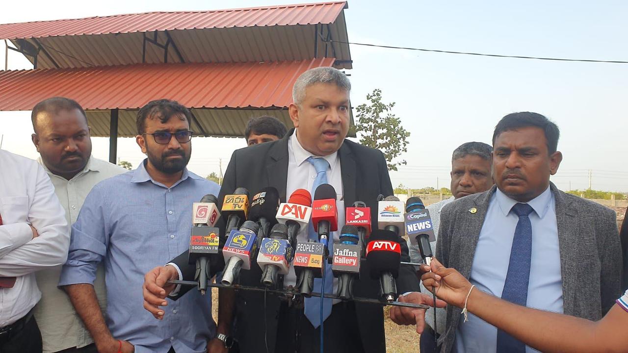 Justice Minister inspects Chemmani mass grave...