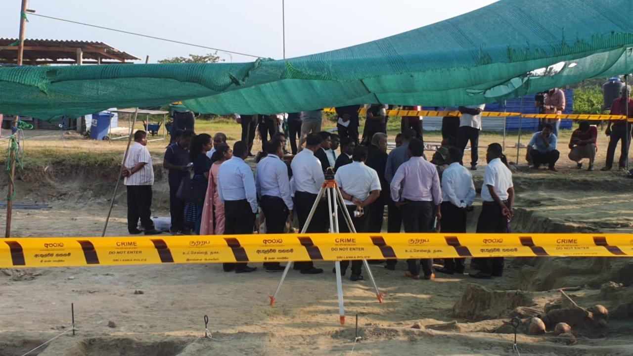 Justice Minister inspects Chemmani mass grave...