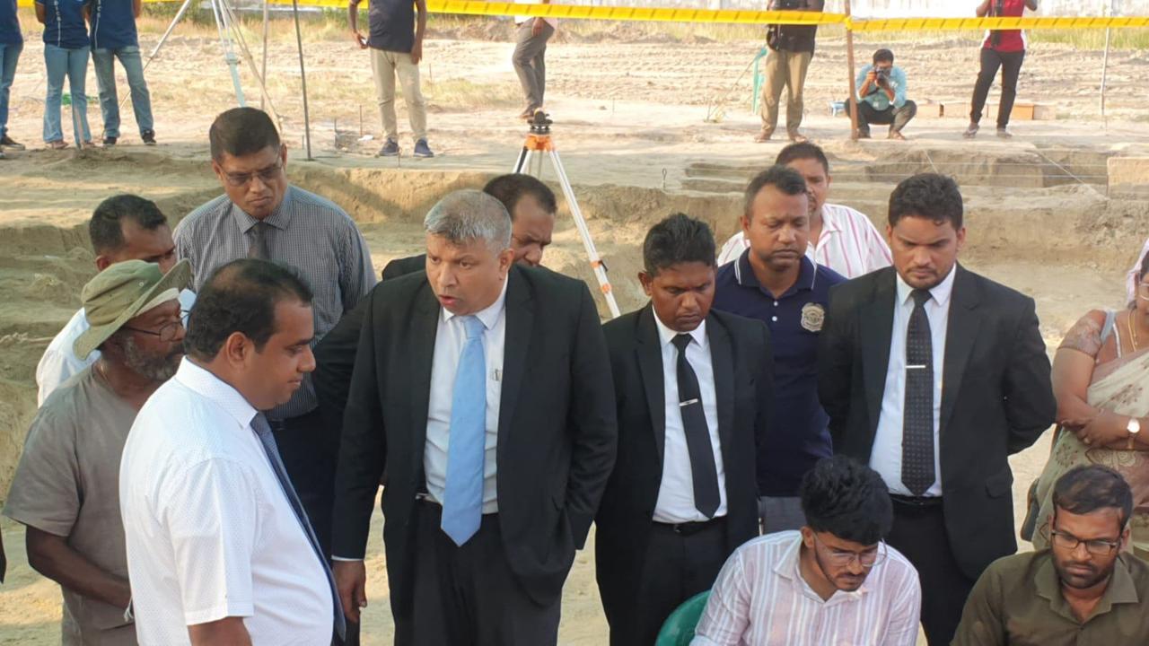 Justice Minister inspects Chemmani mass grave...