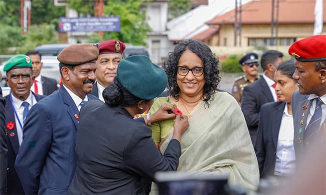 PM Harini participates in Armed Forces Remembrance Day and Poppy Flower Ceremony
