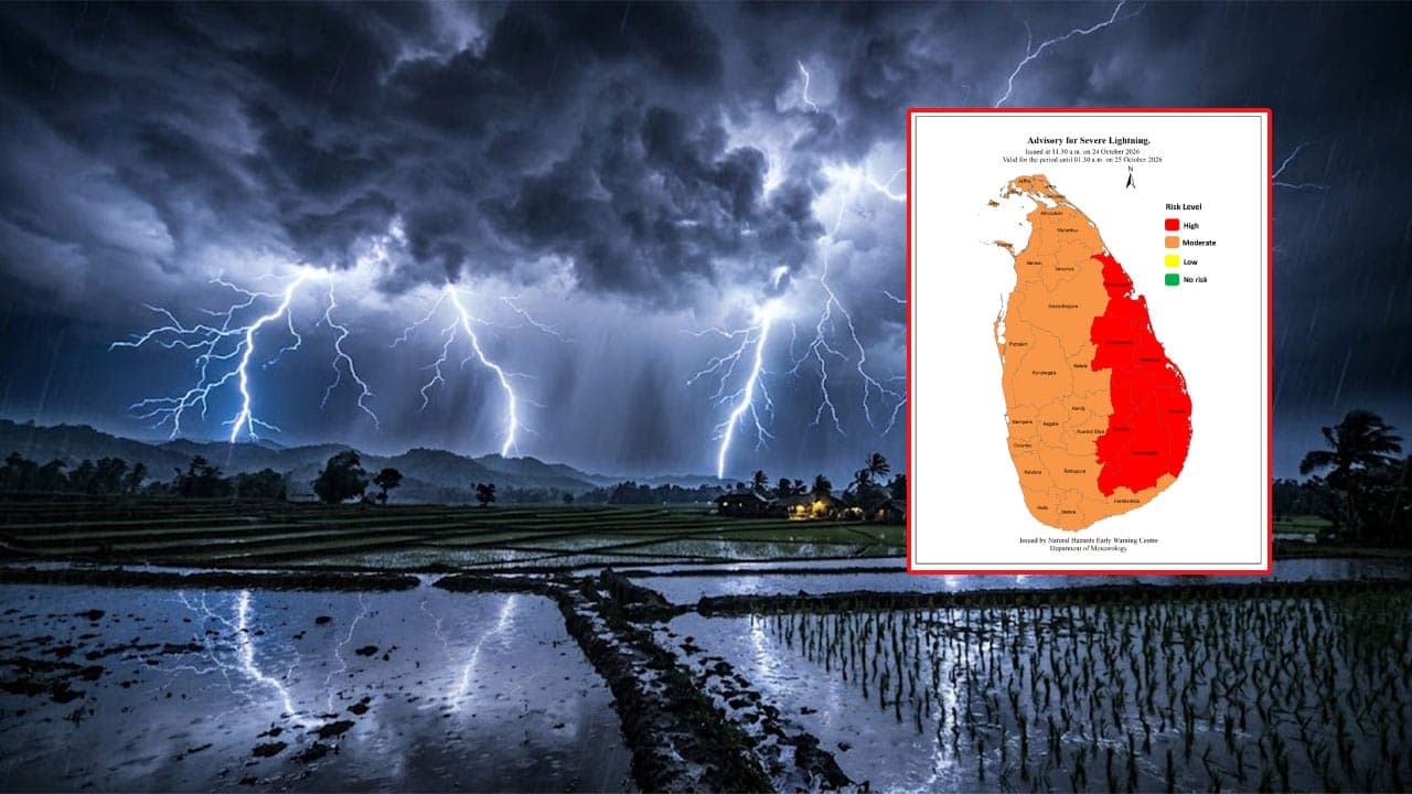 Advisory issued for severe lightning