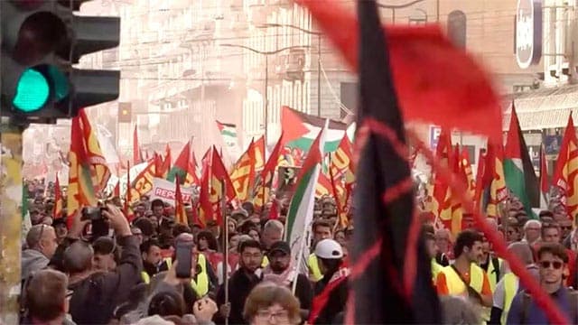 Mass protests sweep Italy during nationwide strike