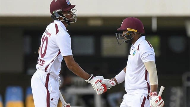 West Indies take 318-run first innings lead after world record stand between Amir Jangoo and Roston Chase