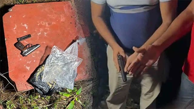 Pistol concealed inside grave recovered in Ganemulla following questioning of ‘Konda Ranjii’